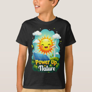 Earth Day Party Vintage Renewable Energy Solar Win T-Shirt