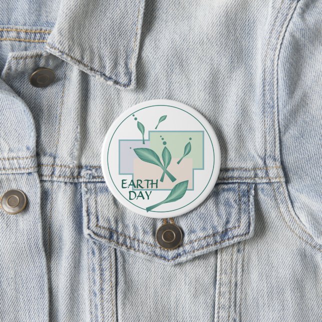 Earth Day pastel colours trees eco leaves fantasy  7.5 Cm Round Badge (In Situ)
