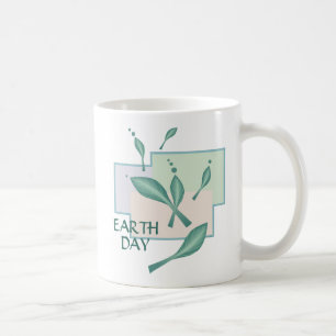 Earth Day Pastel Eco Leaves Green Fantasy 3D Art  Coffee Mug