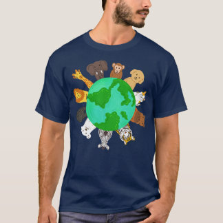 Earth Day Planet Animals T-Shirt