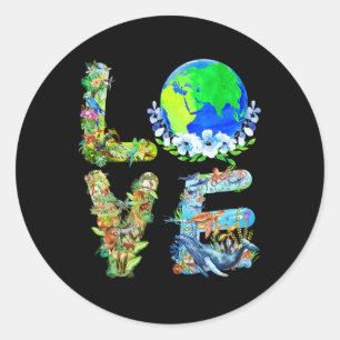 Earth Day Planet Anniversary Earth Day Everyday Me Classic Round Sticker