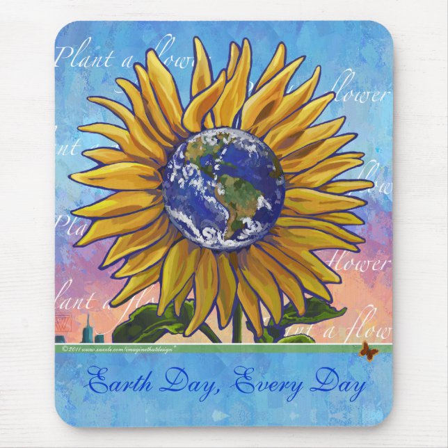 Earth Day, Plant a Flower Mousepad (Front)