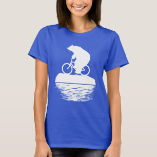 EARTH DAY: Polar Bear Bicycle Women's Tshirt