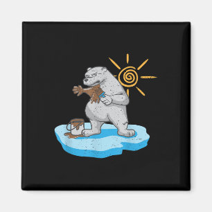 Earth Day Polar Bear Demo Environmental Protection Magnet