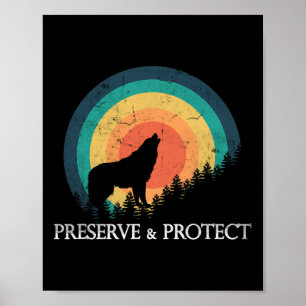 Earth Day Preserve And Protect Climate Change Howl Poster
