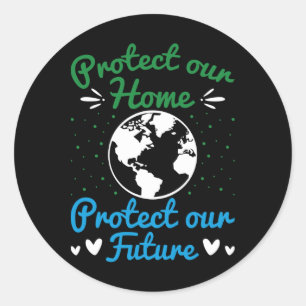 Earth Day Protect Our Earth Protect Our Future Classic Round Sticker