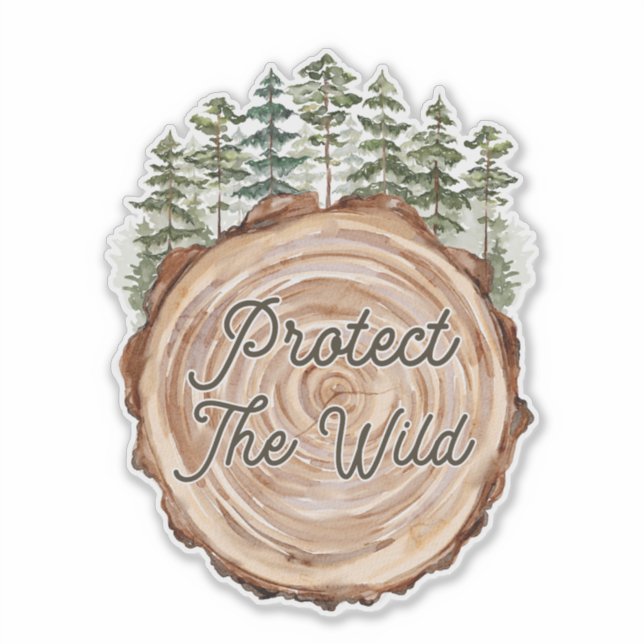 Earth Day Quote Wood Disc Pine Trees Environment (Front)