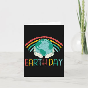 Earth Day Rainbow Globe Card
