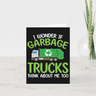 Earth Day Recycle Garge Truck Funny Boys Toddler Card