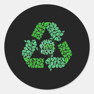 Earth Day Recycle Logo Vintage Recycling Gift Classic Round Sticker