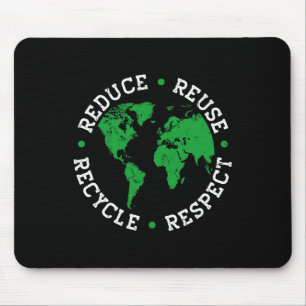 Earth Day Recycle Reduce Reuse Respect World Envir Mouse Mat