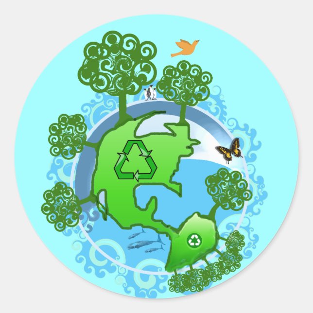 Earth Day Recycle Sticker (Front)