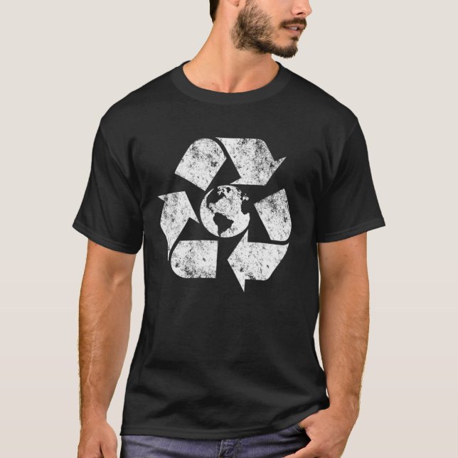 Earth Day Recycle Symbol Environmental Awareness M T-Shirt (Front)