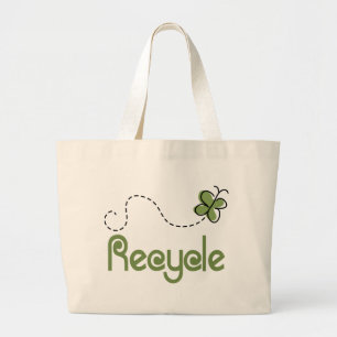 Earth Day Recycle T-shirt Large Tote Bag