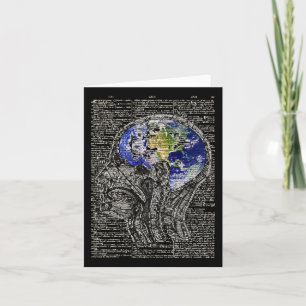 Earth Day Restore Earth Brain Art Save The Planet Card