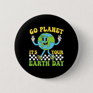 Earth Day Restore Earth Nature Planet Cute Earth D 6 Cm Round Badge