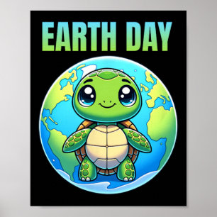 Earth Day Restore Earth Turtle 2025  Poster
