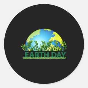Earth Day Restore Save Earth Save The Planet Classic Round Sticker