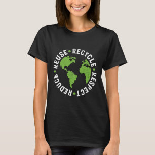 Earth Day Reuse Recycle Reduce Respect Grunge T-Shirt