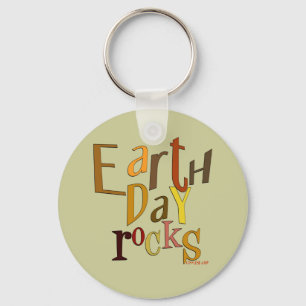 Earth Day Rocks Keychain
