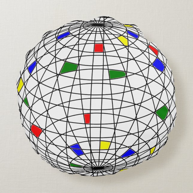 Earth Day Round Cushion (Back)