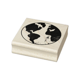 Earth Day Rubber Stamp