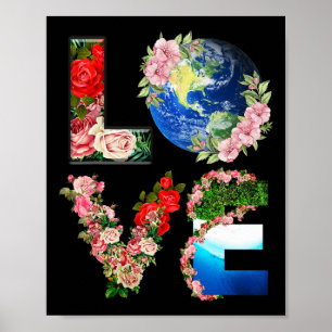 Earth Day - Save Love The World Poster