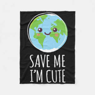 Earth Day Save Our Planet Climate Change Environme Fleece Blanket