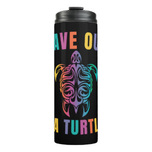 Earth Day, Save Our Sea Turtles, Sea Turtle Lover Thermal Tumbler