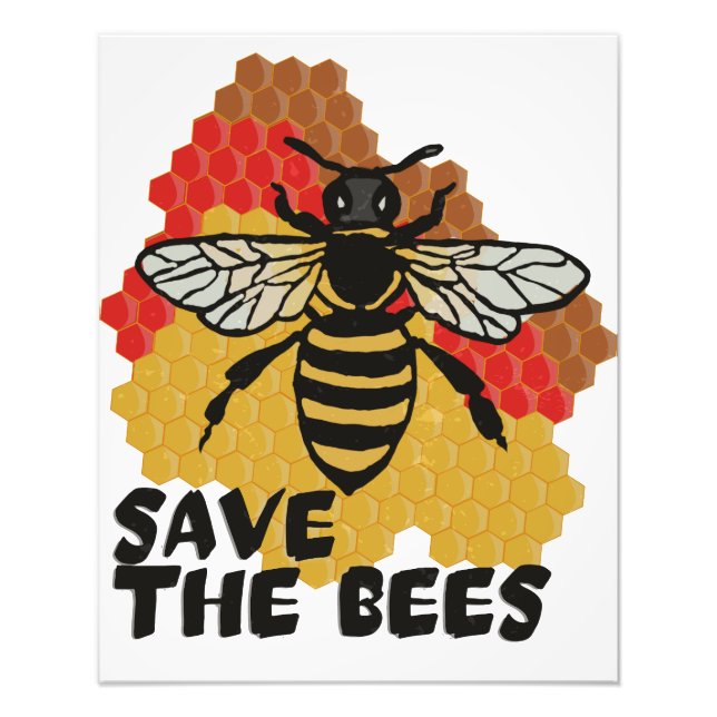 Earth Day, Save The Bees Photo Print (Front)