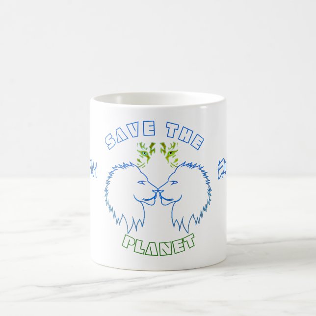 Earth Day Save The Planet Coffee Mug (Center)