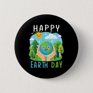 Earth Day Save The Planet Cute Earth Day 6 Cm Round Badge