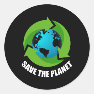 Earth Day Save The Planet Keep It Green Happy Moth Classic Round Sticker