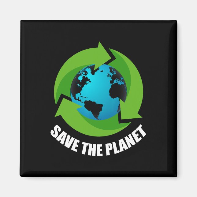 Earth Day Save The Planet Keep It Green Happy Moth Magnet (Front)