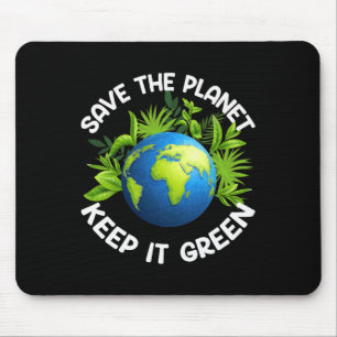 Earth Day Save The Planet Mouse Mat