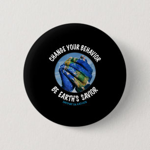 Earth Day Save The Planet Plant More Trees Clean T 6 Cm Round Badge