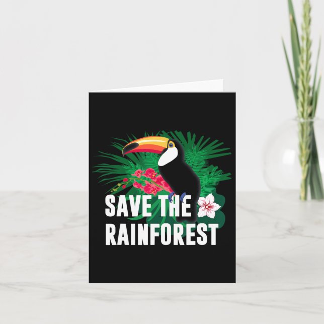 Earth Day Save The Rainforest  Card (Front)