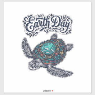 Earth Day Sea Turtle Vintage Engraving Shirt Desig