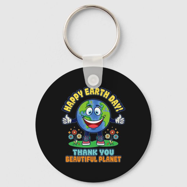 Earth Day Shirt1  Key Ring (Front)
