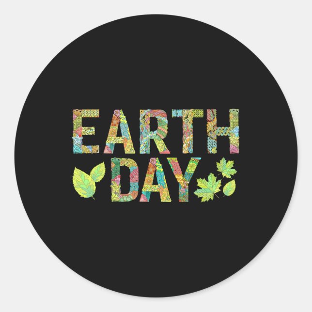 Earth Day Shirt Cute Earth Day Men Women Kids 1  Classic Round Sticker (Front)