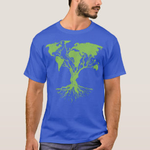 Earth Day Shirt Cute World Map Tree Pro Environmen