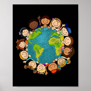 Earth Day Shirt Kids Toddler Teacher Cute Poster