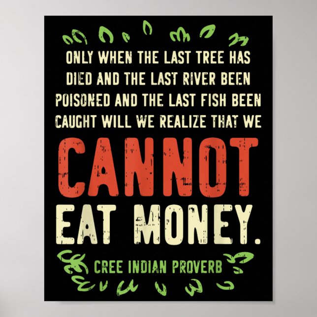 Earth Day Shirt Pro Save Environment Quote Last Tr Poster (Front)