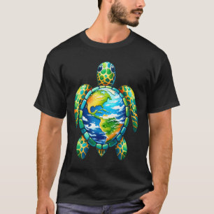 Earth Day Shirt Sea Turtle Save The Planet Women M