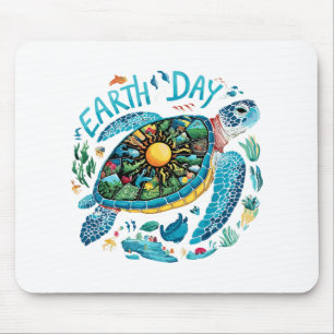 Earth Day Shirt Sea Turtle Save The Planet Women M Mouse Mat