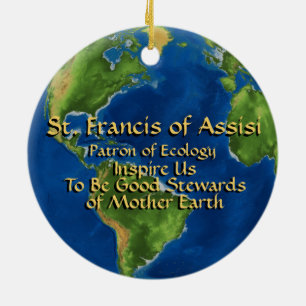 Earth Day & St. Francis of Assisi Ceramic Tree Decoration