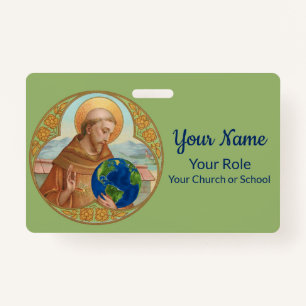 Earth Day & St. Francis of Assisi (Style 1) ID Badge