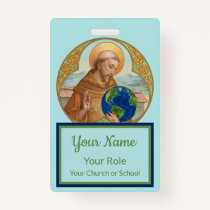 Earth Day & St. Francis of Assisi (Style 3) ID Badge