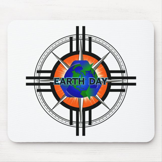 Earth Day Star Crown Mouse Mat (Front)