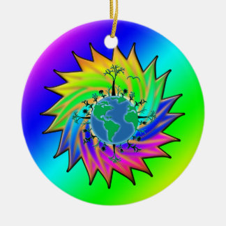 Earth Day ~ Sunburst Ceramic Tree Decoration